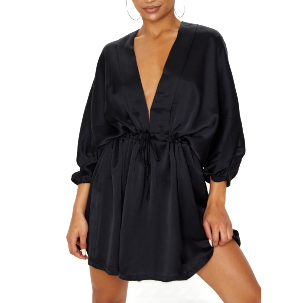 🚨 SOLD 🚨 PLT Textured Plunge Dress